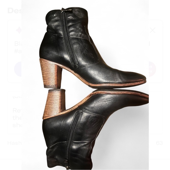 Vintage Alberto Fermani Black Leather Ankle Booties - Picture 5 of 14